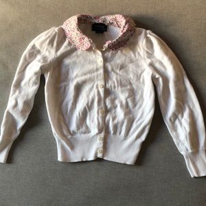 Polo Ralph Lauren Cardigan Removable Floral Collar